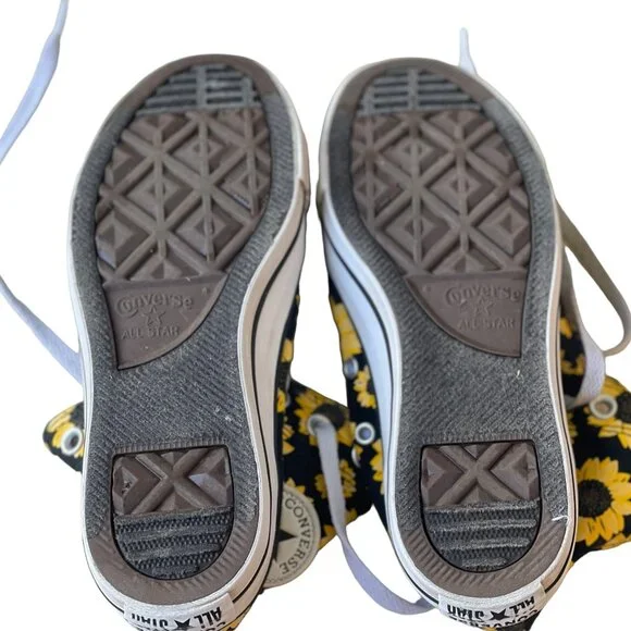 Converse All Star High Top Sunflowers VSCO Shoes | Women Size 6 | Grunge Indie - Picture 5 of 5